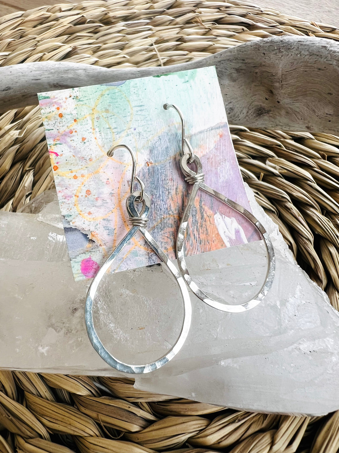 Sterling Messy Wrap Hoops