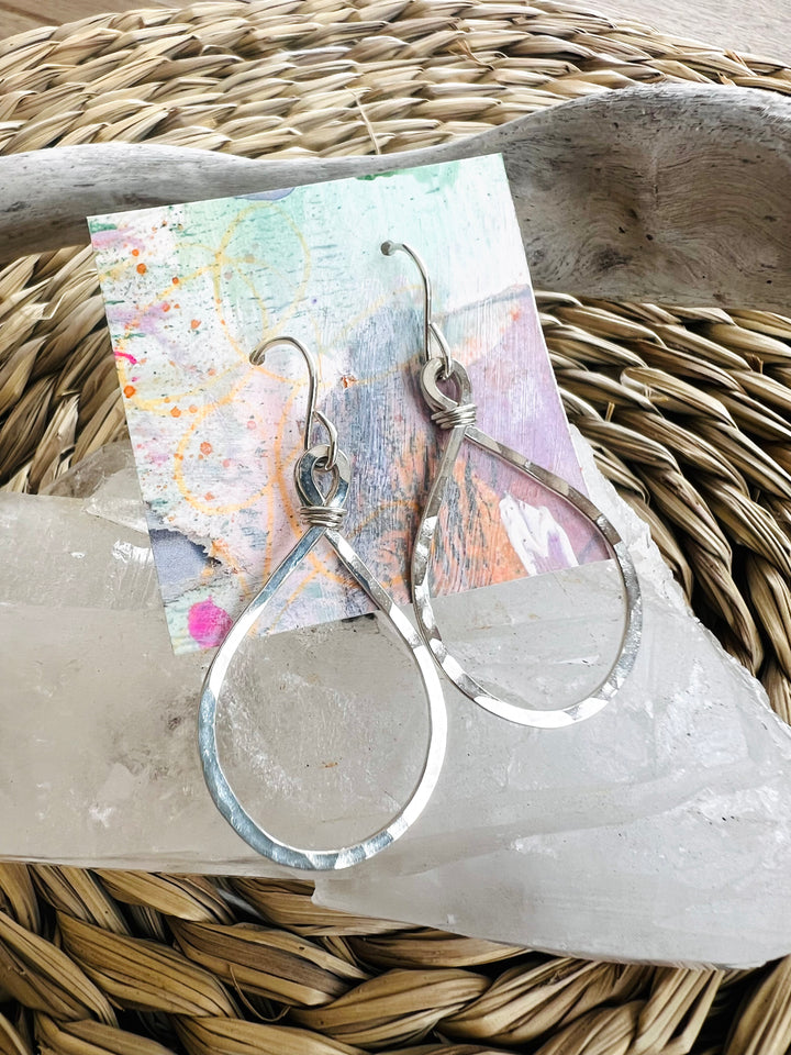 Sterling Messy Wrap Hoops