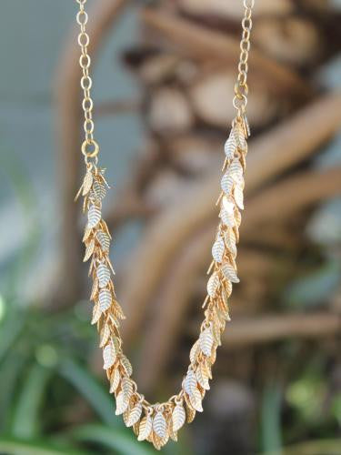 Gold Leaves Necklace