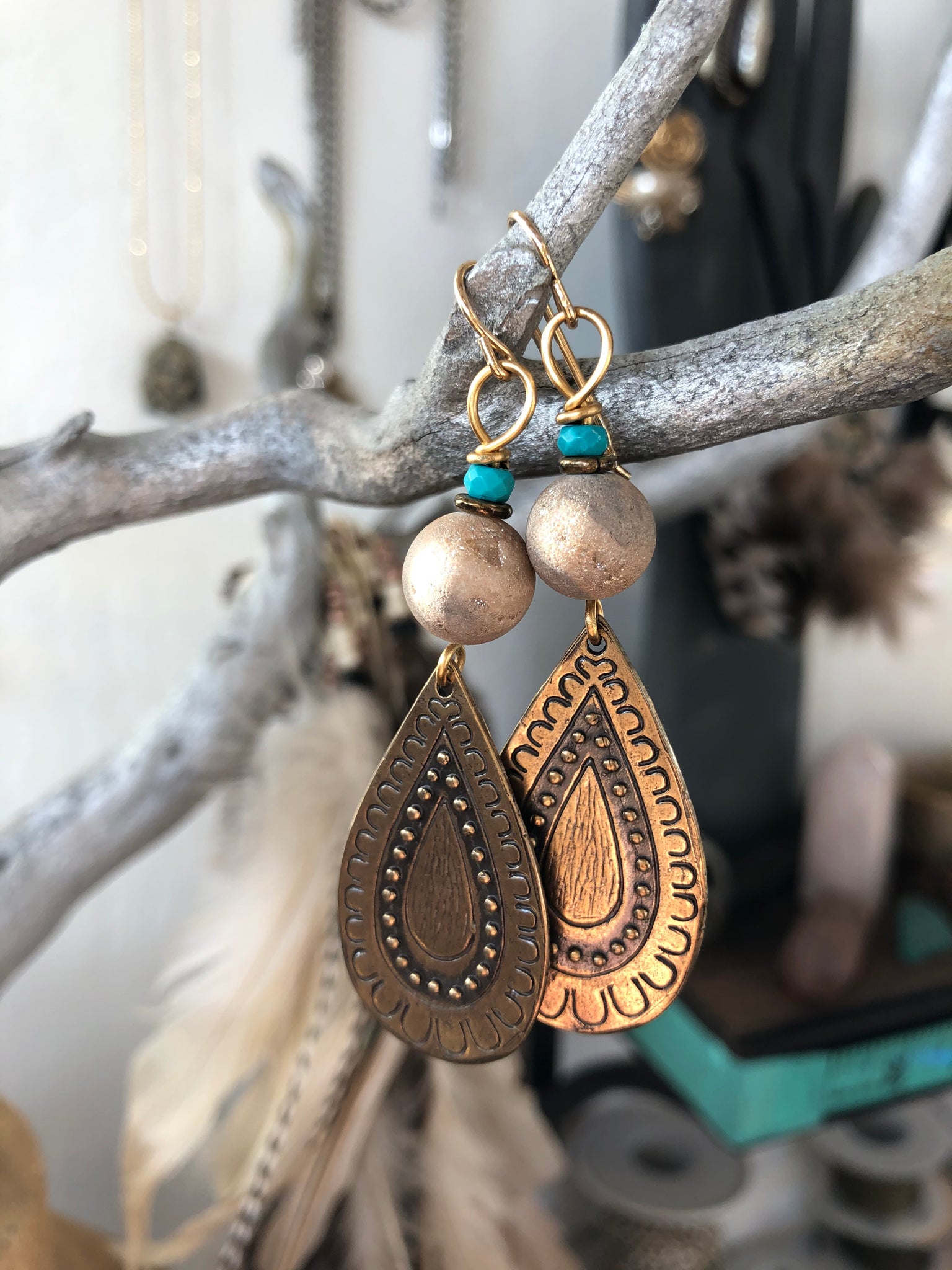 Bohemian Bronze Earrings