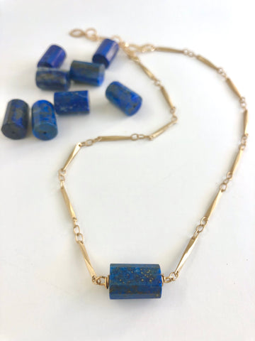 Electric Lapis Choker