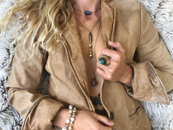 Pyrite Drop Necklace
