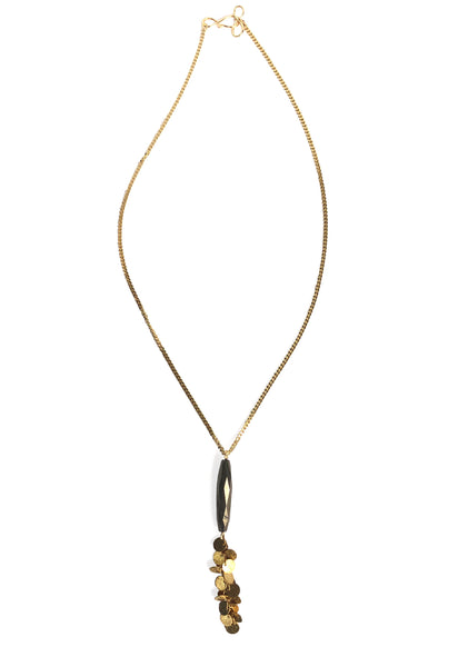 Pyrite Drop Necklace