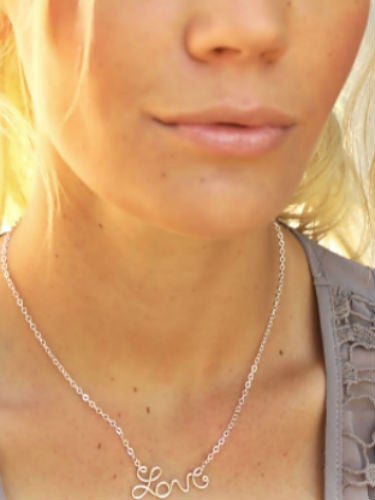 Sterling Love Necklace - big L