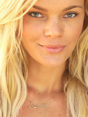 Gold Love Necklace - small L