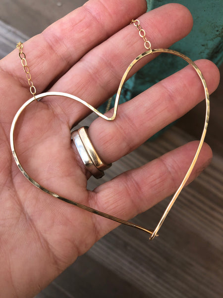 BIG Heart Necklace - Gold