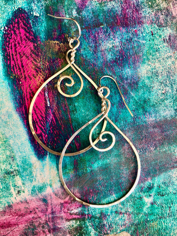 Gold Swirl Hoops