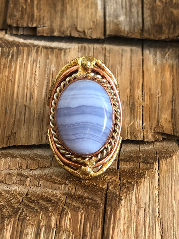 Blue Lace Agate Ring