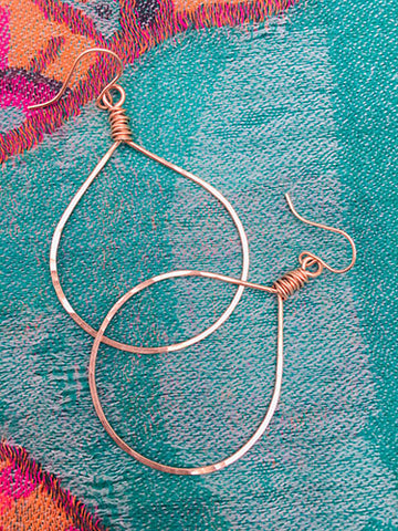 Rose Gold Messy Wrap Hoops
