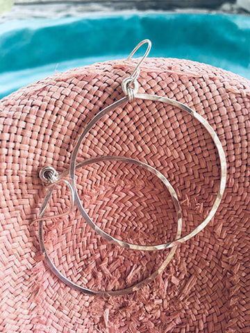 Sterling Round Hoops