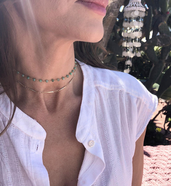 Green Mystic Moonstone Choker