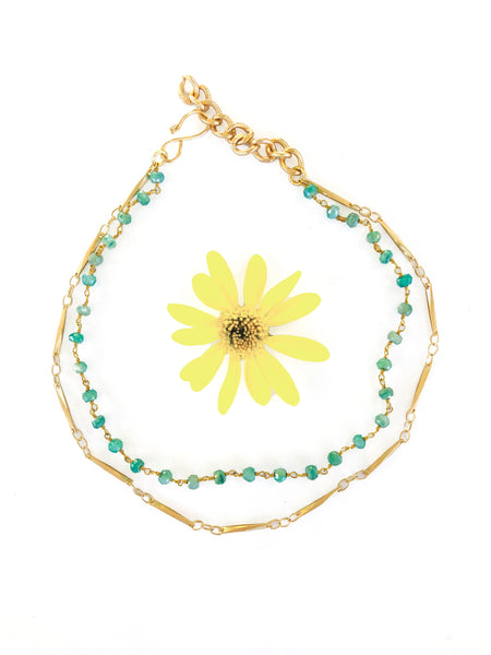 Green Mystic Moonstone Choker