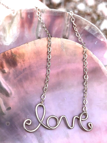 Sterling Love Necklace - small L