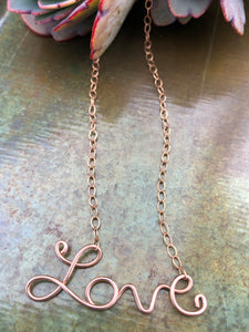 Rose Gold Love Necklace - big L