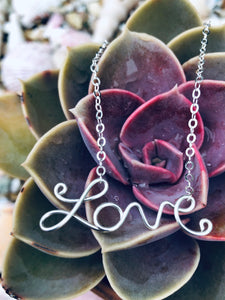 Sterling Love Necklace - big L