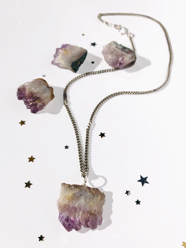 Amethyst Slab Necklace