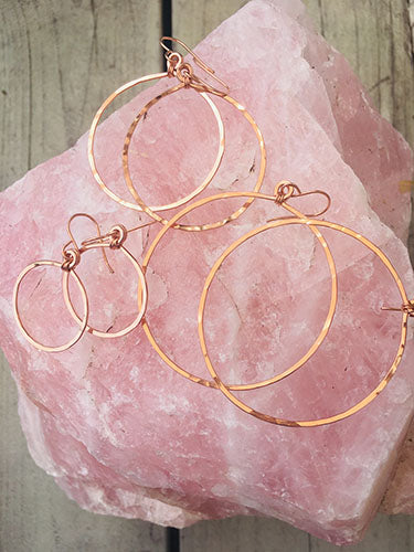 Rose Gold Round Hoops (3 sizes)