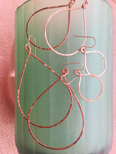 Rose Gold Teardrop Hoops (3 sizes)