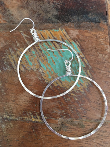Sterling Messy Wrap Hoops