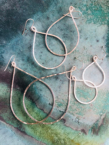 Sterling Teardrop Hoops (3 sizes)